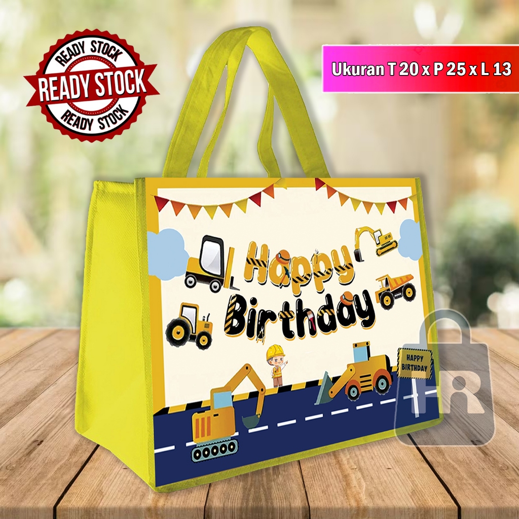 

READY STOK TAS ULANG TAHUN / TAS ULTAH EXCAVATOR / TAS ULTAH UKURAN KFC / TAS ULTAH TERLARIS / TAS SOUVENIR ULTAH ANAK / GOODIE BAG BINGKISAN SOUVENIR ANAK