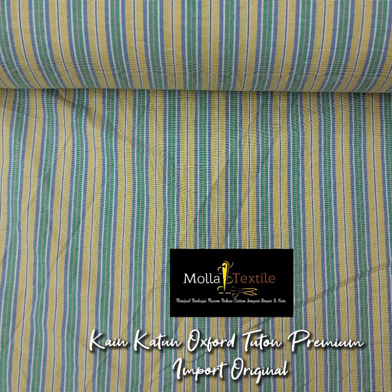 Kain Katun Oxford Tuton Premium Import Original Motif Salur