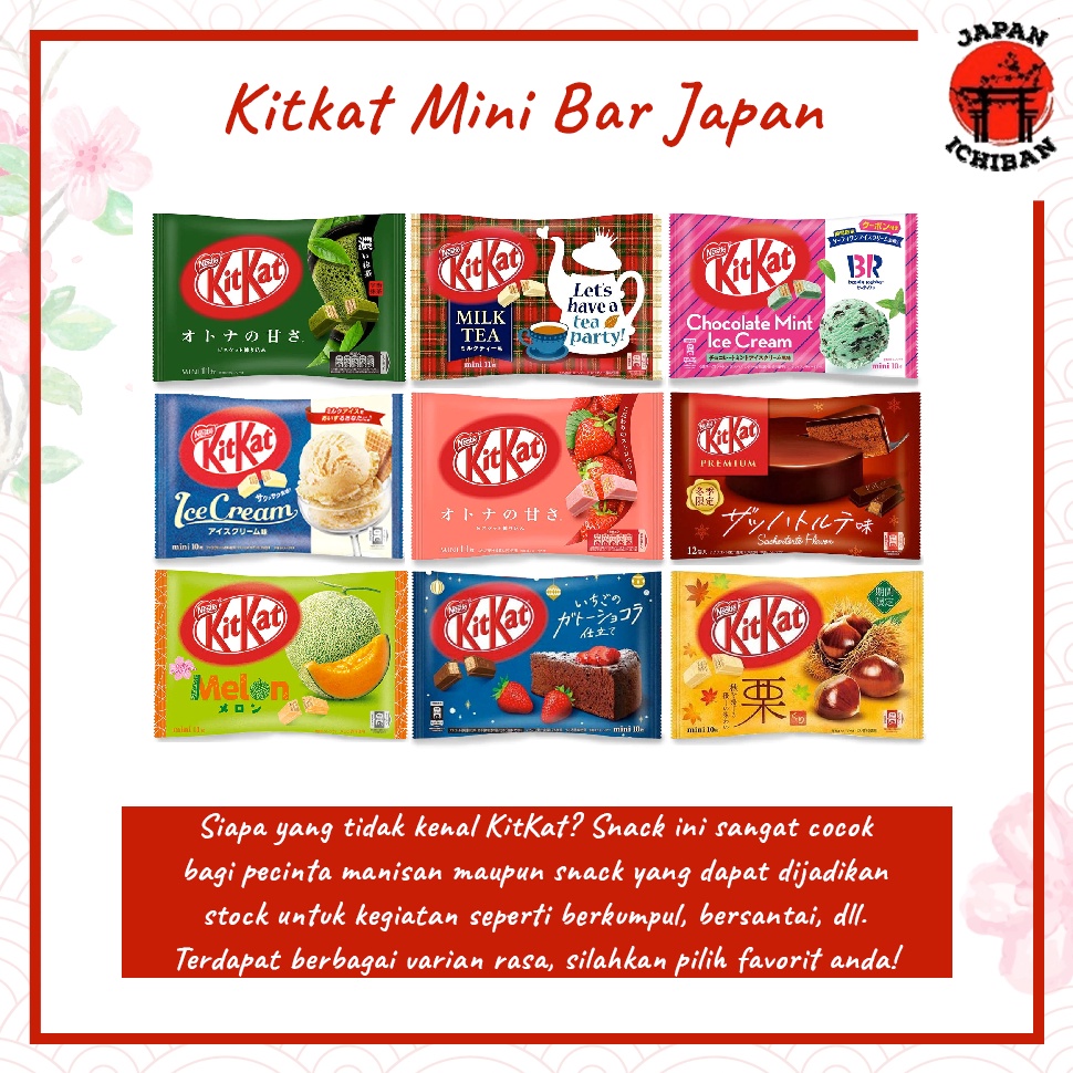 

PROMO Nestle Kitkat Mini Bar Camilan Cokelat Bestseller Original Japan Nyaman