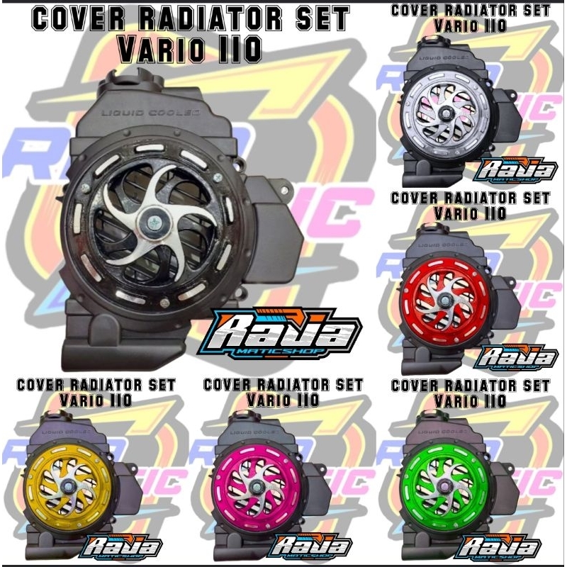 Tutup radiator cover radiator set spiner bulat honda vario 110 techno vario 110 pakai radiator