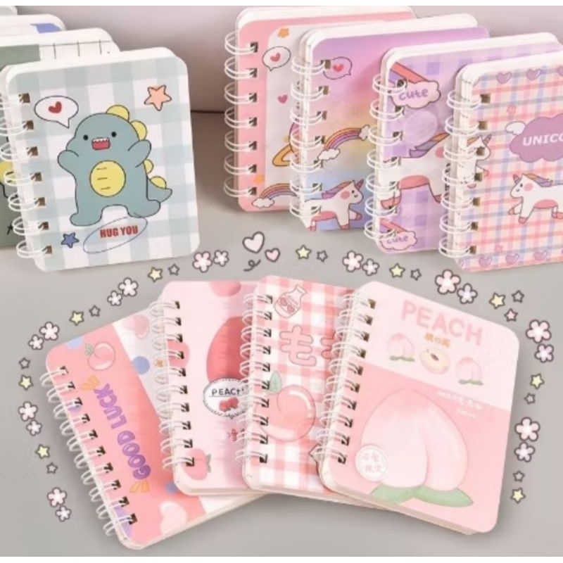 

Buku Catatan Harian Untuk Anak Perempuan / Buku Kecil Kartun / Mini Notebook Ring