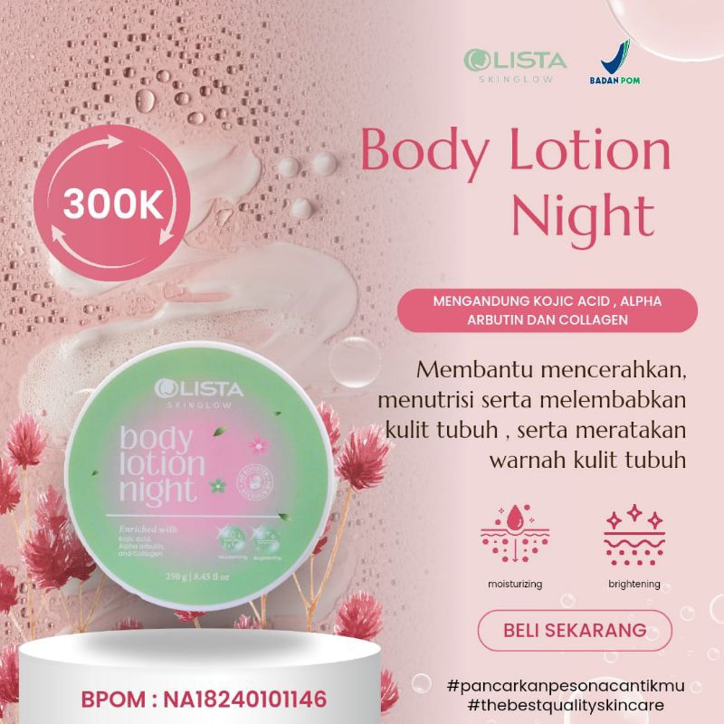 body lotion  night dosting