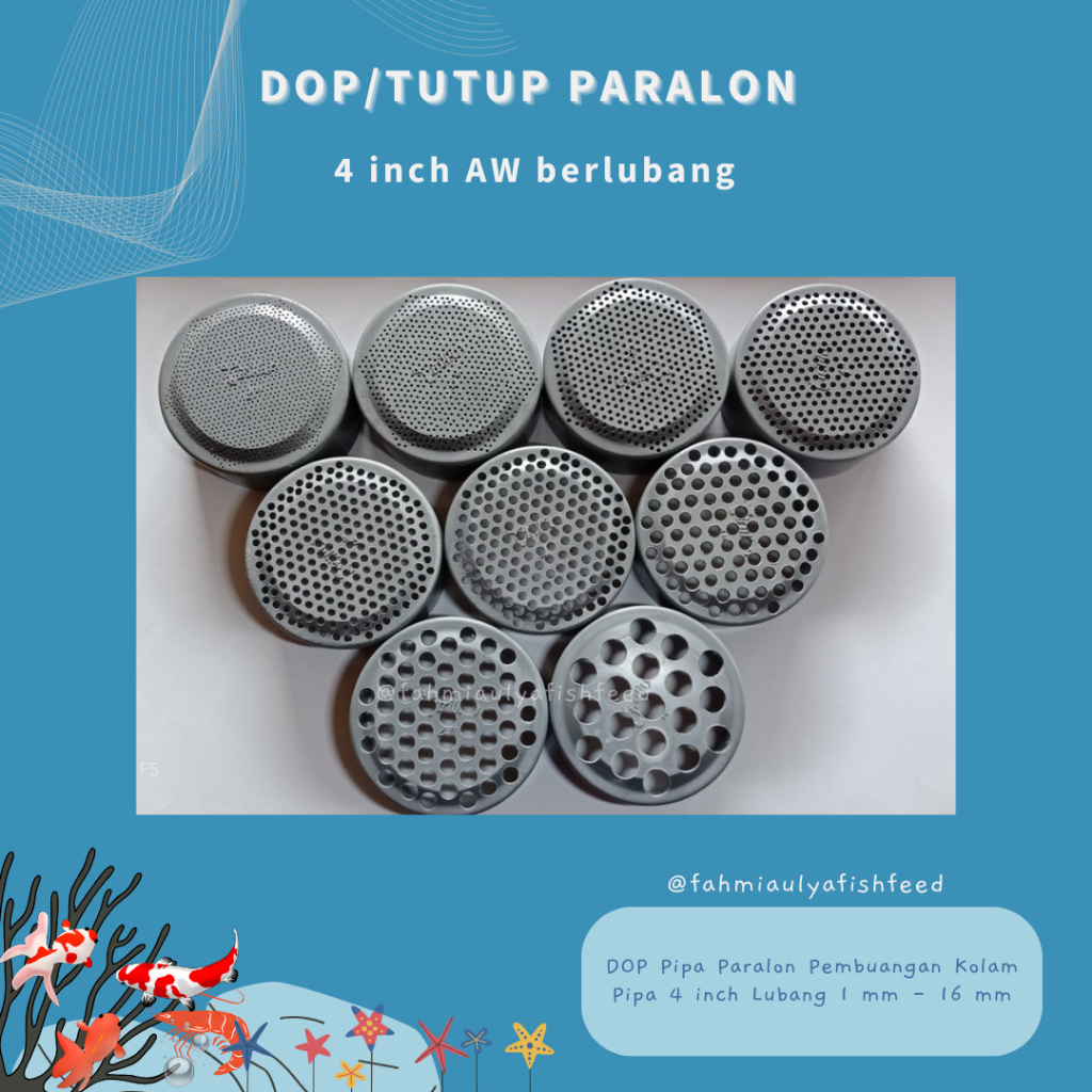 Dop/Tutup Paralon 4inch berlubang