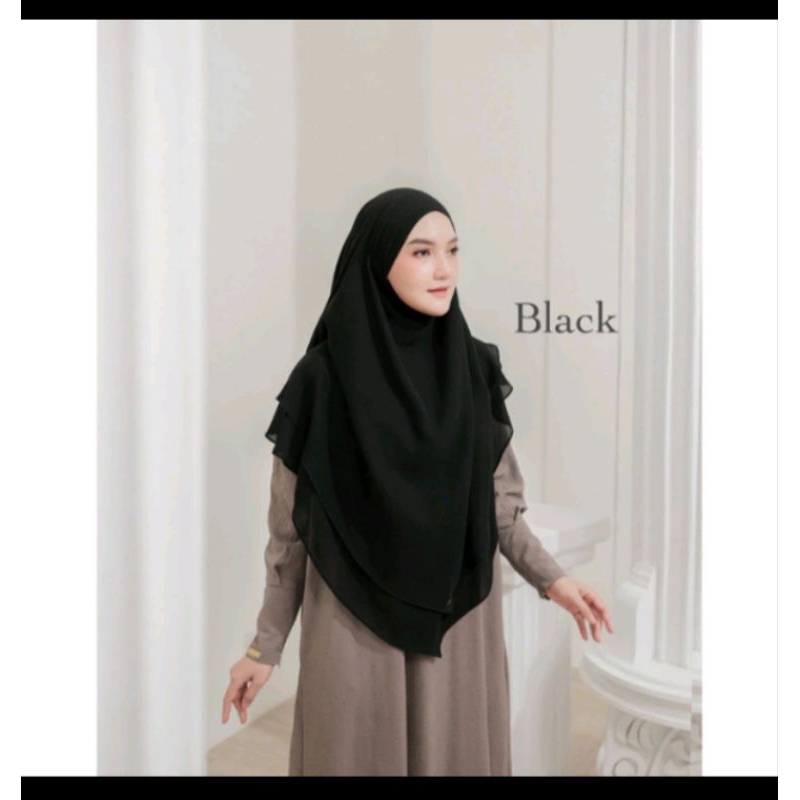 Hijab Jilbab Kerudung French Khimar Syari Cadar Tali Khimar Syari Ceruti Premium 2
