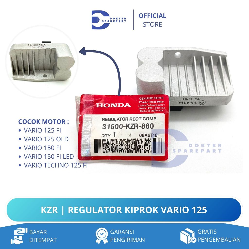 KZR REGULATOR KIPROK VARIO 125 FI / VARIO 125 OLD / VARIO 150 FI LED / VARIO TECHNO 125 / REC COMP