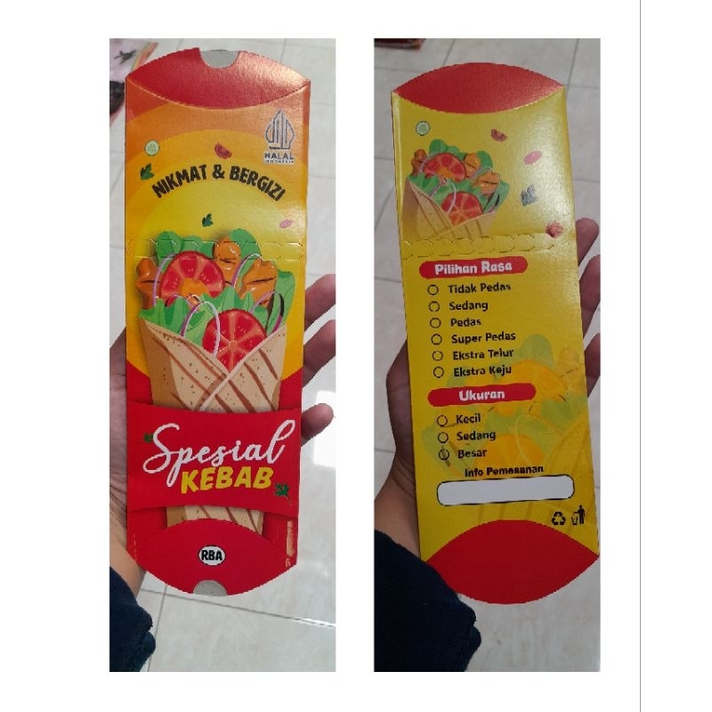 

BUNGKUS KEBAB MODEL SOBEKAN ISI 50 LEMBAR