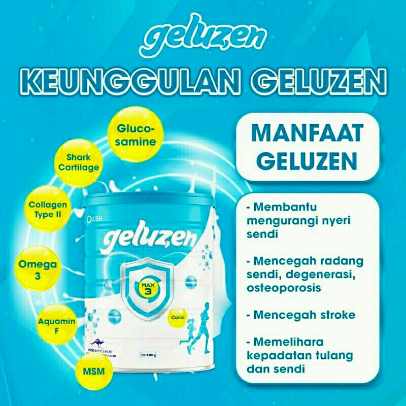 

Suplemen susu GELUZEN untuk kesehatan tulang dan persendian