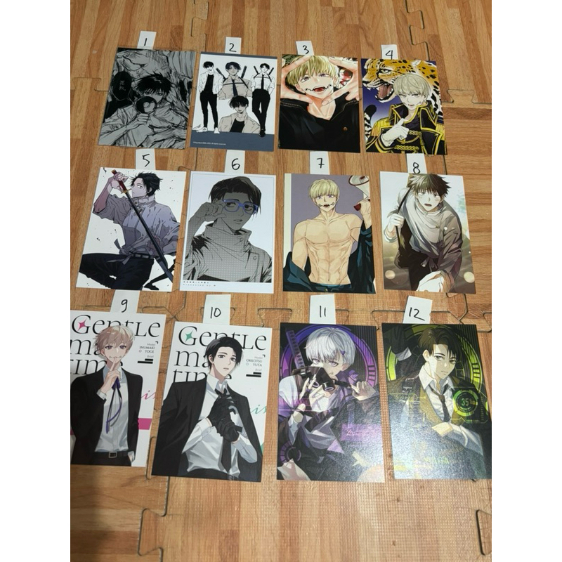 postcard anime jjk tokrev yuuta toge ran rindou haitani gojo nanami haikyuu oikawa bokuto