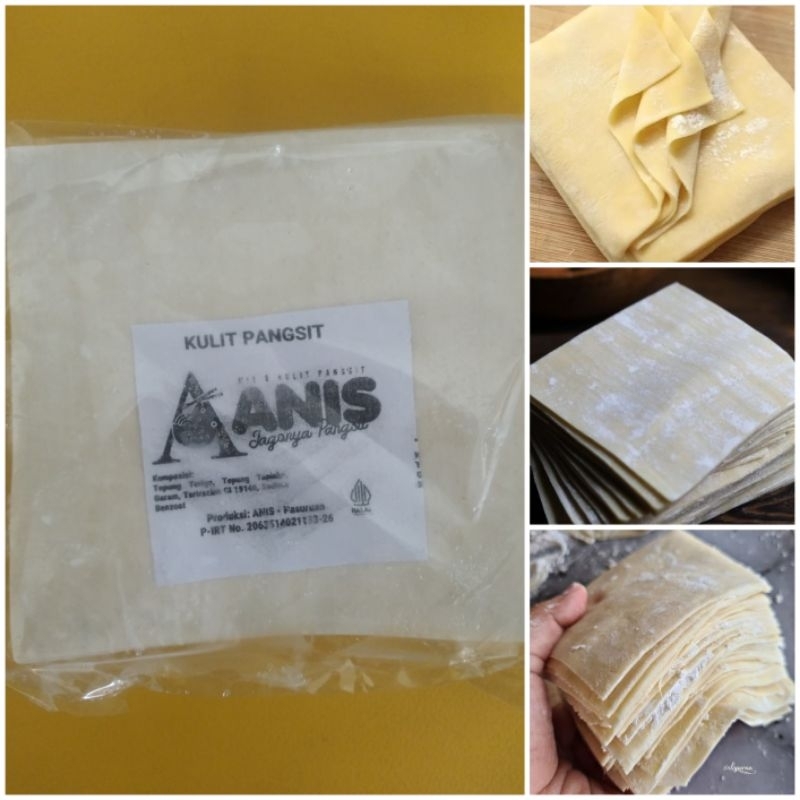 

Anis Kulit Pangsit Frozen / Kulit Siomay ( Bisa Goreng & Rebus )