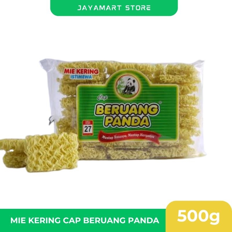 

Mie Kering Cap Beruang Panda ( 500g ) isi 27 keping - MM007