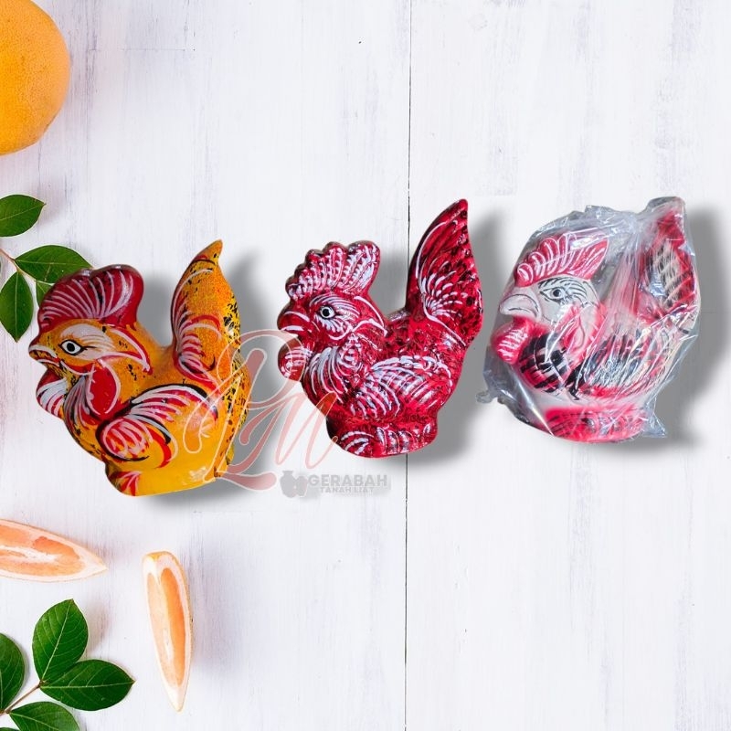 Celengan Ayam Jago, celengan gerabah tanah liat, Celengan Ayam