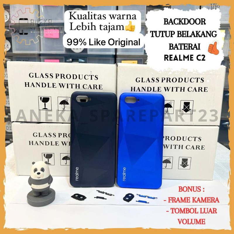 REALME C2 Backcover Backdoor Cover Belakang Tutup Casing Belakang Tutup Baterai realme C2