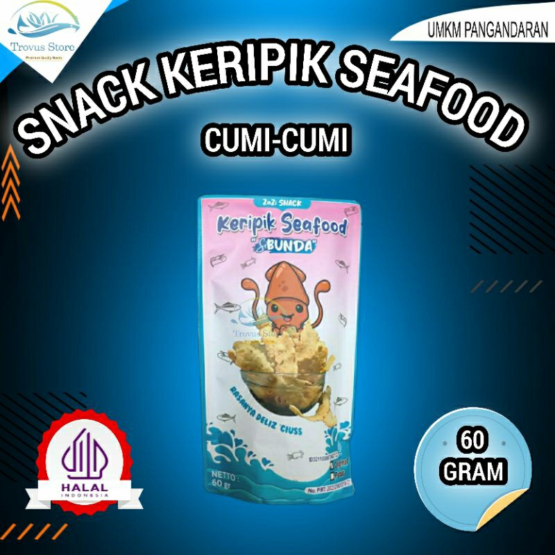 

Snack Keripik Cumi-cumi Seafood Premium Renyah Gurih Kualitas Super Bersih Suplier Ikan Asin Pangandaran