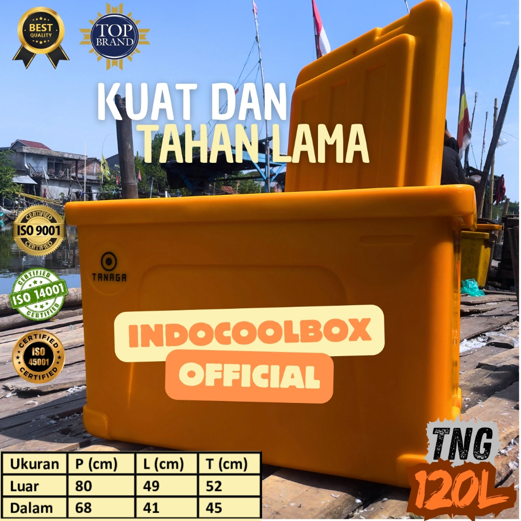 Cooler Box Tanaga 120 Liter Termos Es Kotak Tempat Es Batu Daging Ikan Frozen Food Coolbox Ice Box
