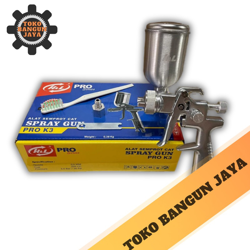 H&L Spray Gun Angin Alat Semprot Cat Pro K3 / H&L Spray Gun Pro K3