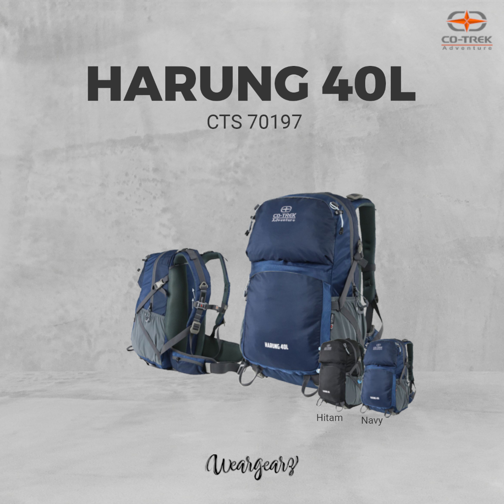Weargearz | Tas Gunung Co-Trek Semi Carrier Harung 40L – Semi Carrier Serbaguna untuk Segala Kebutuh