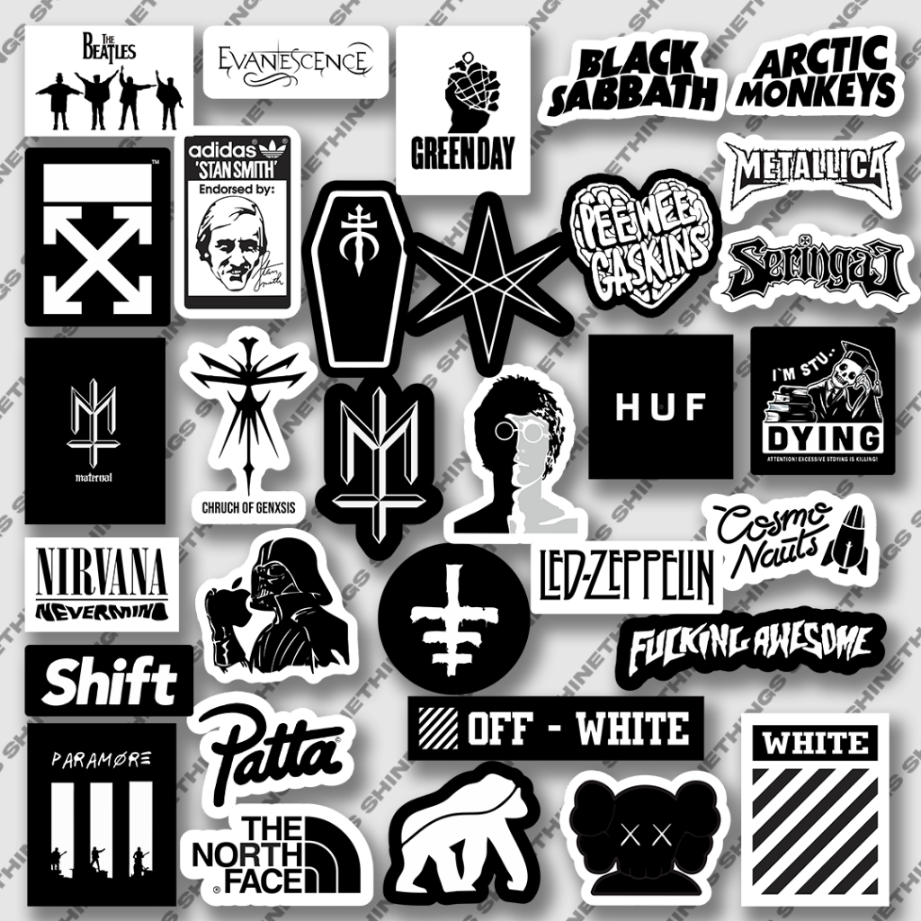 

32pcs stiker pack helm tumblr case hp laptop BRING ME THE HORIZON SLIPKNOT MATERNAL stiker helm laptop aesthetic