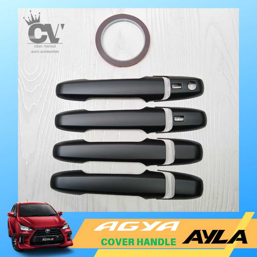 Cover Handle Pintu Mobil Ayla Agya 2023 Hitam