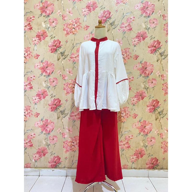baju setelan merah putih