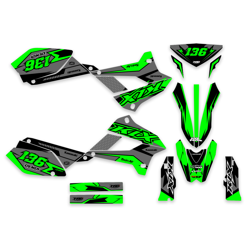 Decal KLX 250 LAMINASI DOFF KASAR KULIT JERUK