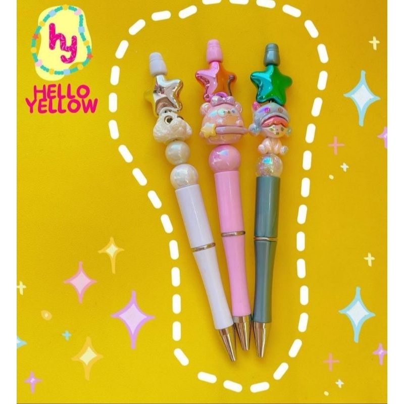 

pen DIY manik/pulpen/pen manik/bolpoin/pen ronce aksen karakter 1pcs by HELLO YELLOW