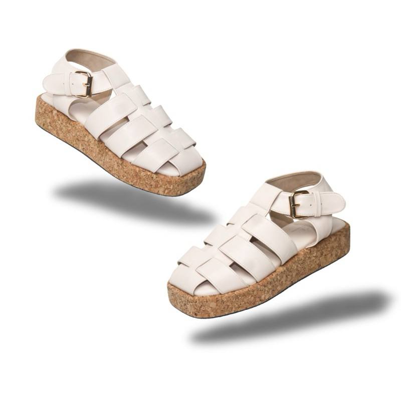 Alica Kaine Sandal Sepatu Wanita Kekinian Cream