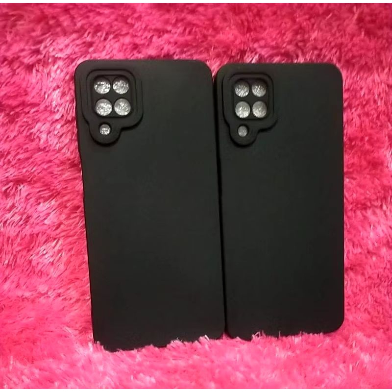 SLICON CASE FULL BLACK SAMSUNG A12/ M12 TPU CANDY CASE PRO PELINDUNG CAMERA HITAM POLOS