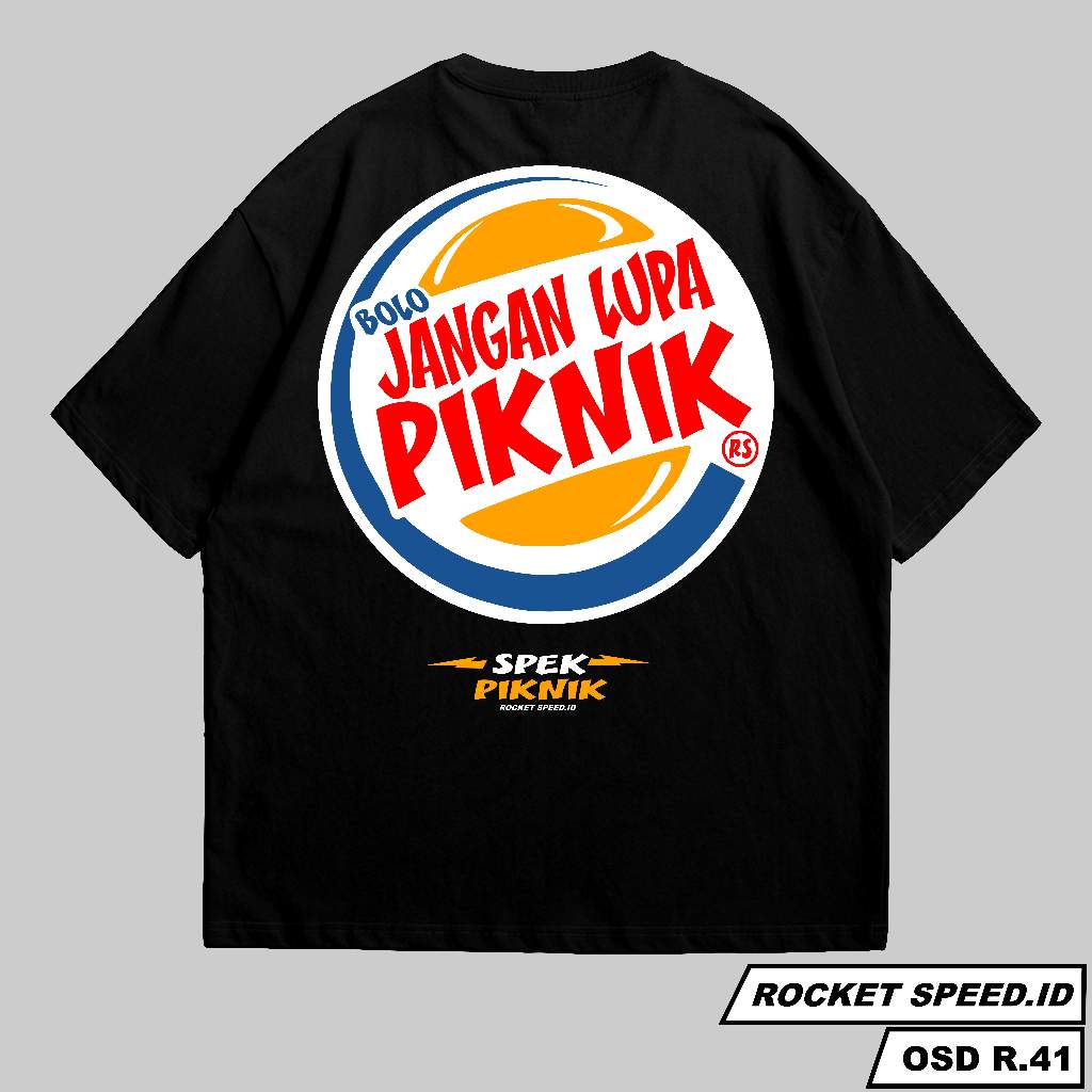 Kaos BOLO JANGAN LUPA PIKNIK SPEK PIKNIK Kaos Racing Pria Wanita