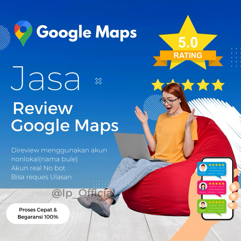 Jasa Review Google maps Akun NonLokal/Bule