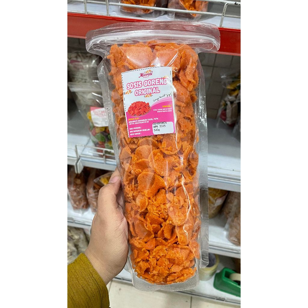 

Sosis Goreng Jawara 500g | Sosreng | Keripik Sosis Asin Gurih | Snack Kiloan | Sosis Goreng Viral