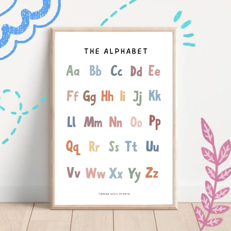 Poster Edukasi Alfabet poster aesthetic