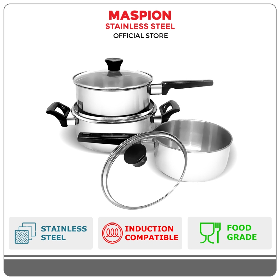 Maspion Maxim Alat Masak set Stainless Steel Super FIT 6 pcs set