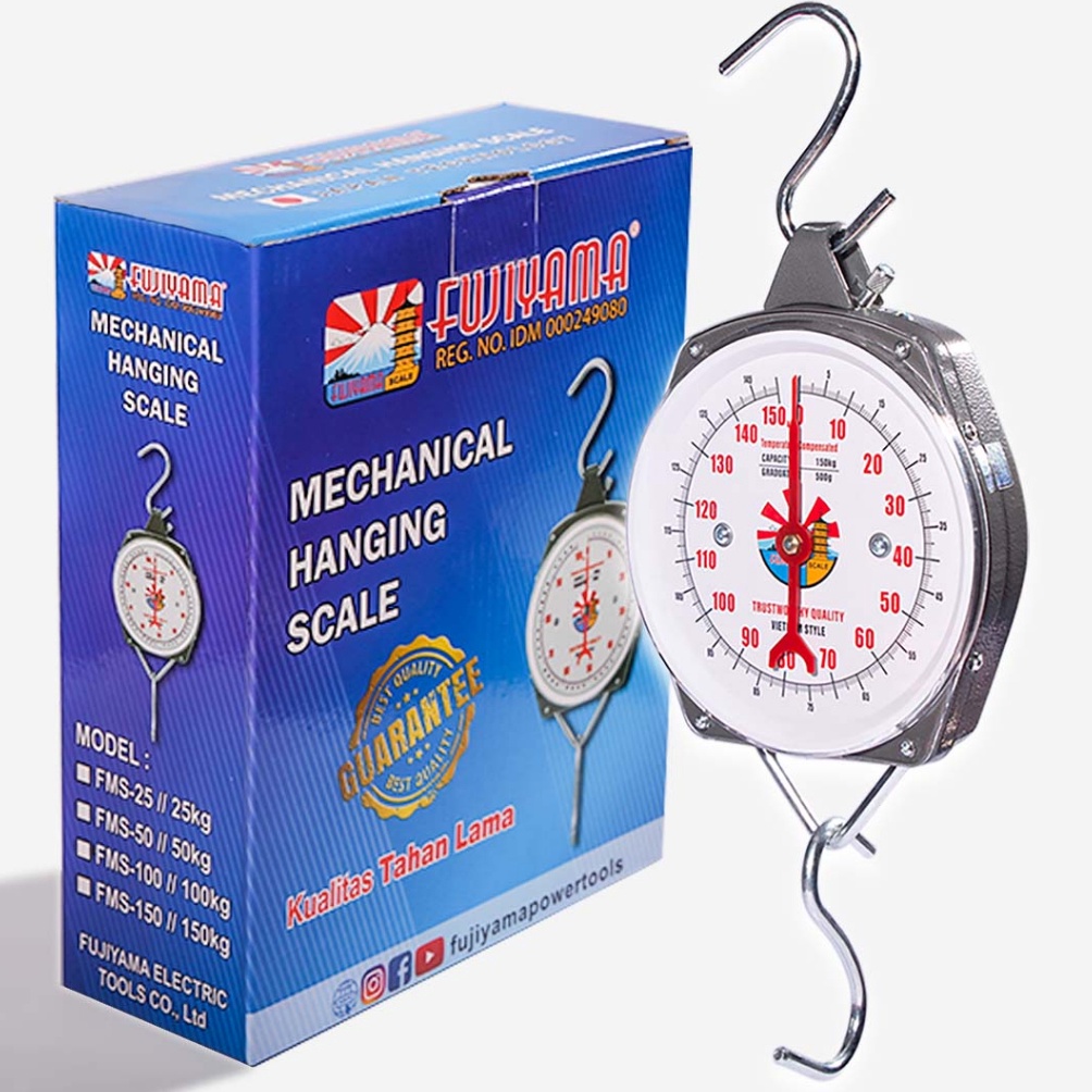 KODE V92R FUJIYAMA Timbangan Gantung Jarum Manual 25kg 5kg 1kg 15kgTimbangan Gantung Besi 5KG1KG15KG