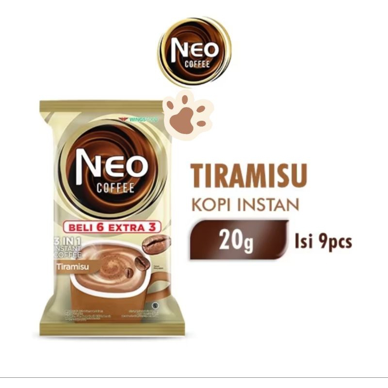 

Kopi instan Neo Coffee rasa Tiramisu & Moccachino 20gr x 9pcs