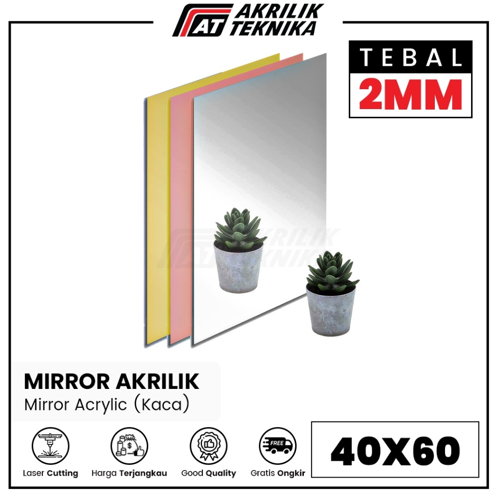 

KODE S76Q Lembaran Akrilik Mirror Acrylic Sheet Silver Rose Gold Ukuran 4x6cm