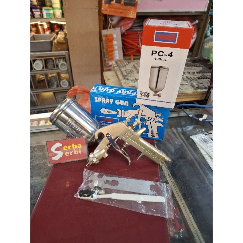 (F 75 G TAB.ATAS MEIJI) Air Spray gun semprotan cat kompresor