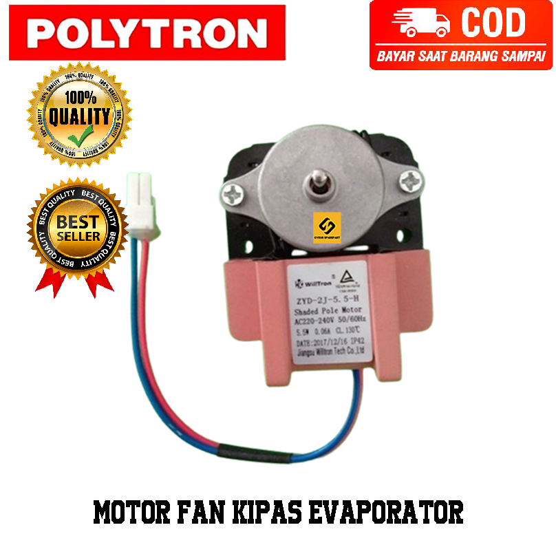 Motor Fan Kipas Evaporator Kulkas Polytron 2 Pintu Belleza