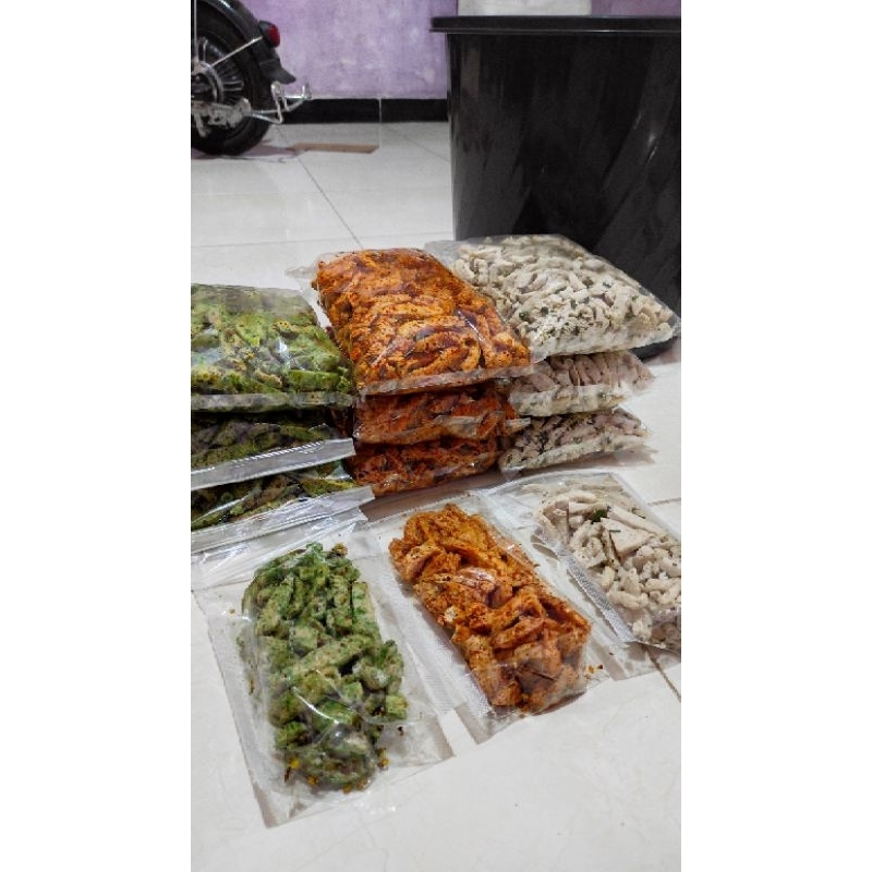 

100 gr Basreng Pedas Daun Jeruk Sambal Ijo Original