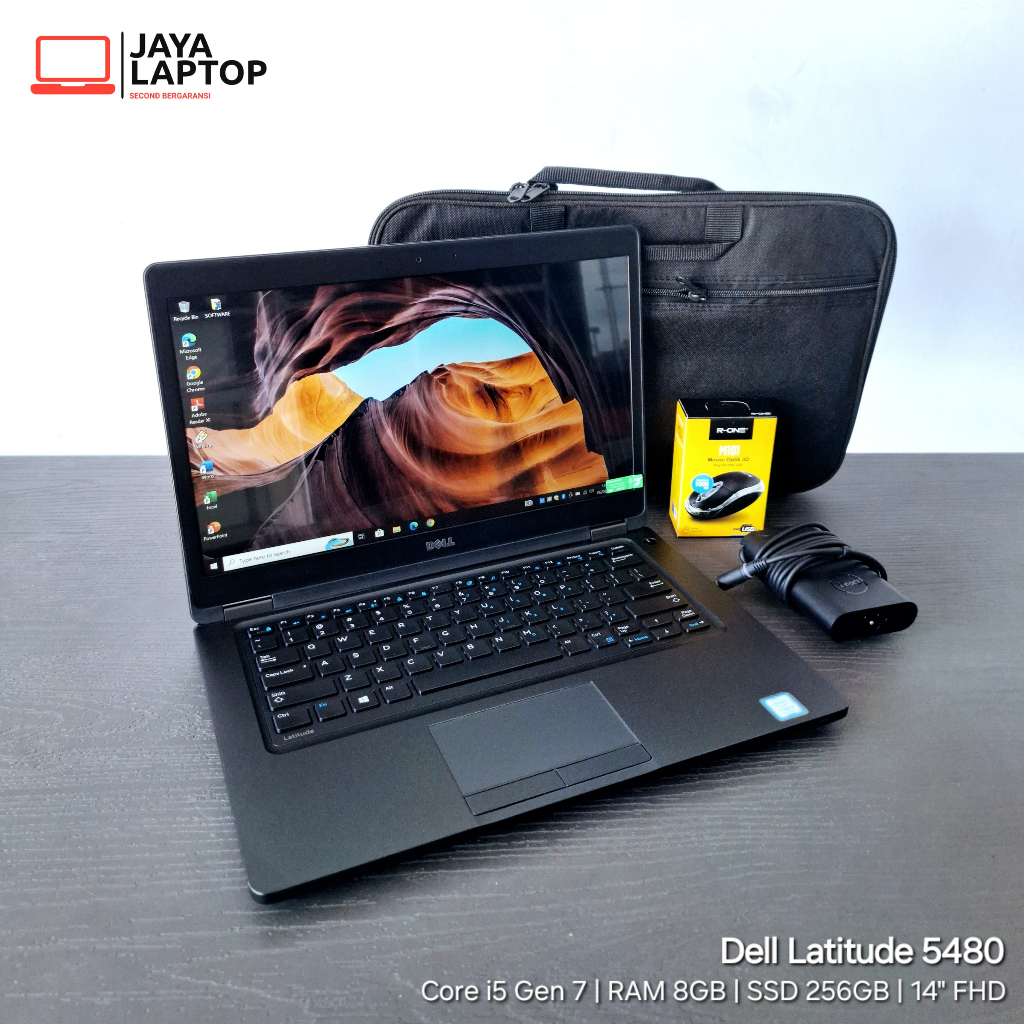 Dell Latitude 5480 Core i5 Gen 7 RAM 8GB SSD 256GB 14 inch FHD Laptop Second Bekas Murah