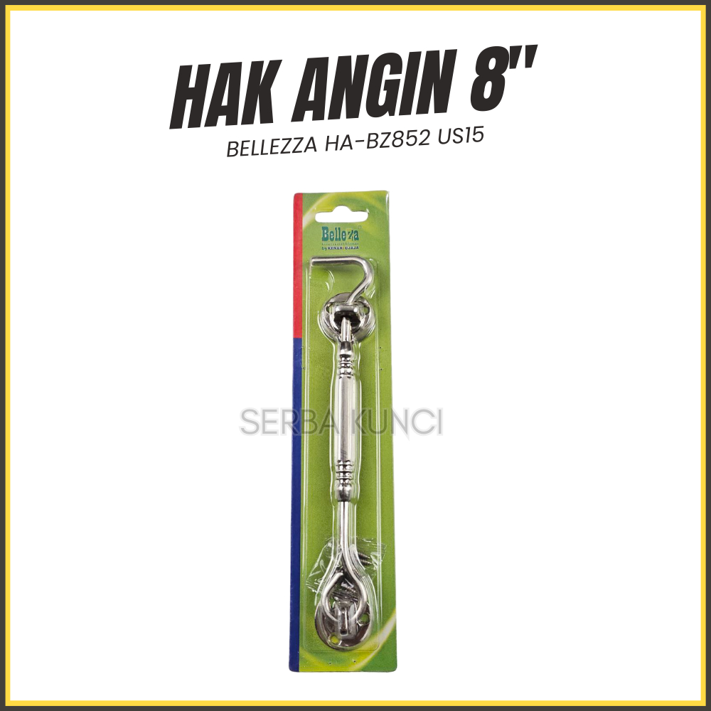 Bellezza Hak Angin HA-BZ852 US15 Model Cantol Cantolan Pancing Ukuran 10" 10 in inch Cendela Jendela