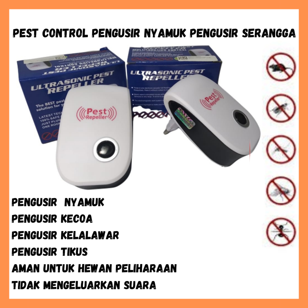 Alat Pengusir Kecoa Tikus Dan Cicak Sangat Ampuh Mode UltraSonik Asli Ramah Lingkungan Aman Untuk