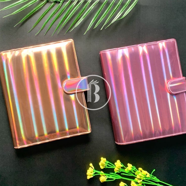 

KODE O72G Bindermu READY Binder Premium Hologram Holographic A5 2ring B5 26ring 6ring A6 Planner Notebook