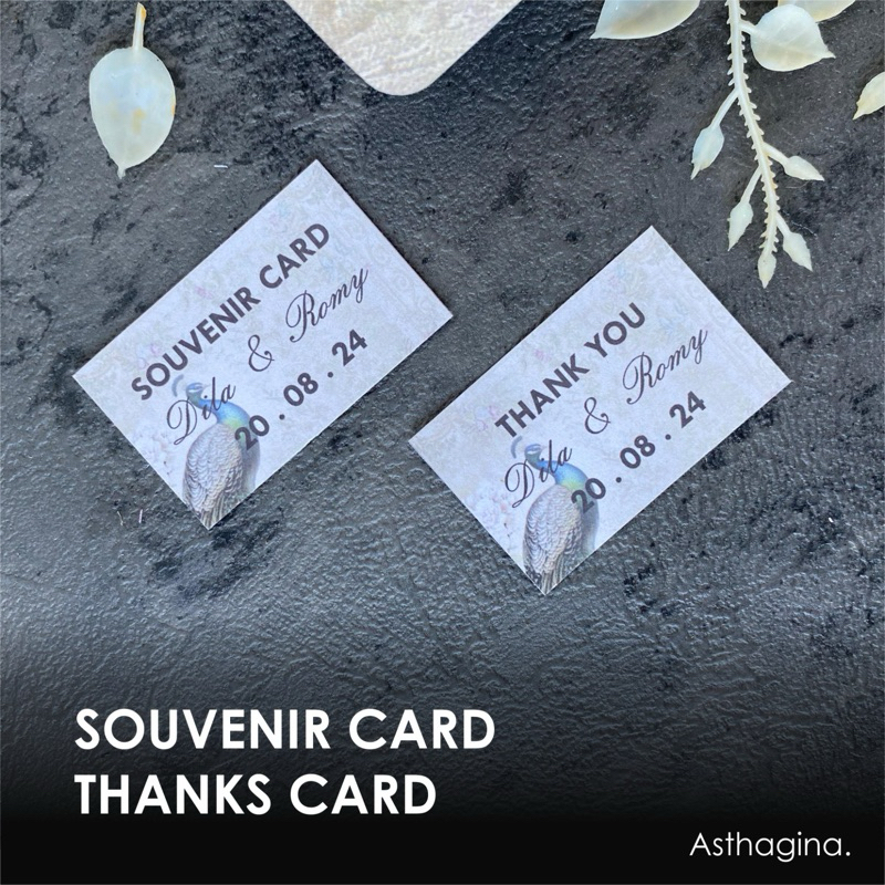 Souvenir Card / Thanks Card | Desain menyesuaikan dengan undangan