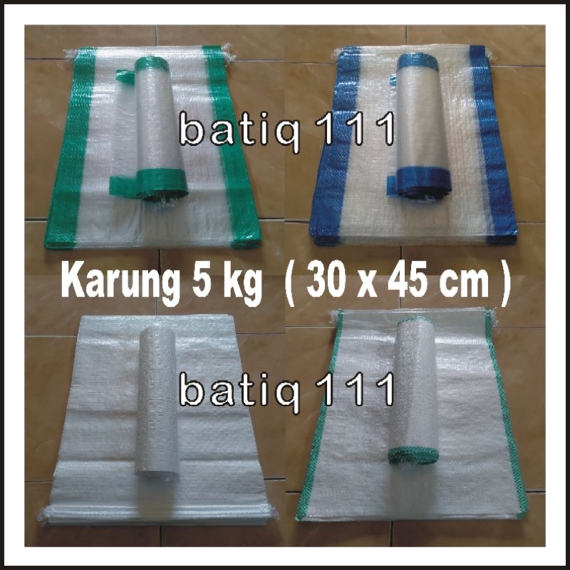 Karung Beras 5 Kg , Karung Plastik Baru