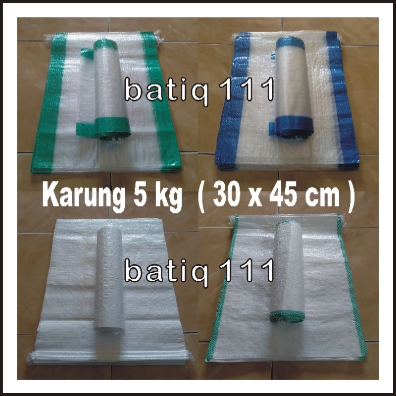 Karung Beras 5 Kg , Karung Plastik Baru