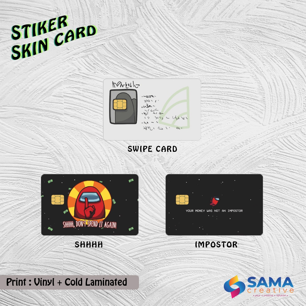 

Among Us Sticker Skin Card Swipe Card - ATM Vinyl Debit Credit, Emoney, Flazz, Kartu Akses Stiker