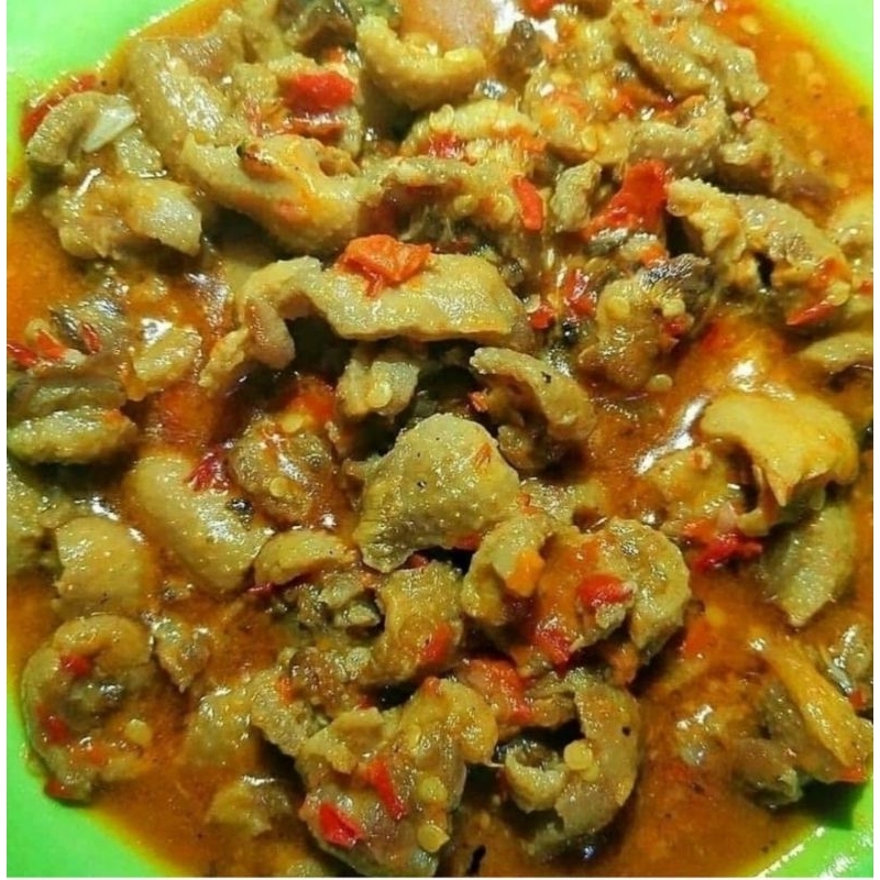 

Krengsengan Kulit Ayam siap makan