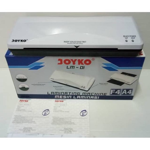 

KODE C35L Mesin Laminating JOYKO LM1 ukuran A4 F4 Laminator Ekonomis Watt