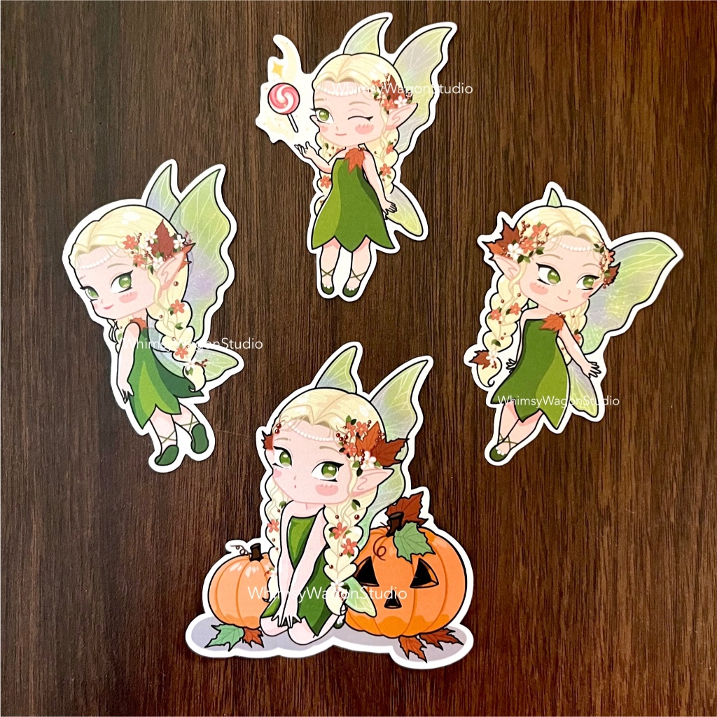 

Sticker Lucu Sticker Ilustrasi Halloween Chibi Peri Sticker Die Cut Waterproof