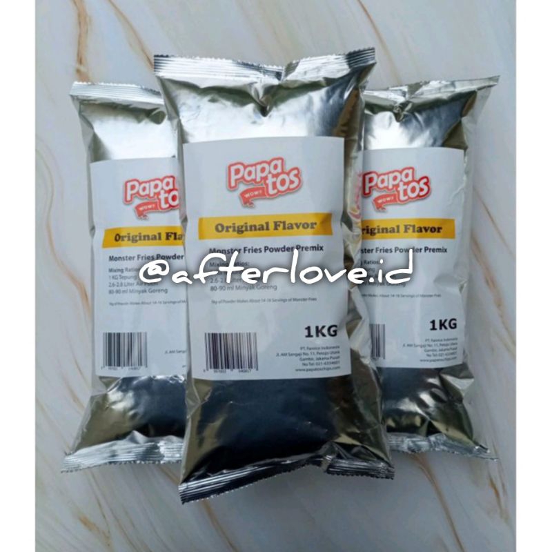 

Tepung Kentang Instan untuk Long Potato / Potato Crunch / Monster Fries Merk Papatos Instan Premix 1kg / 1000 gram TERSEDIA HARGA GROSIR SILAHKAN LIHAT DI ETALASE TOKO / CHAT ADMIN